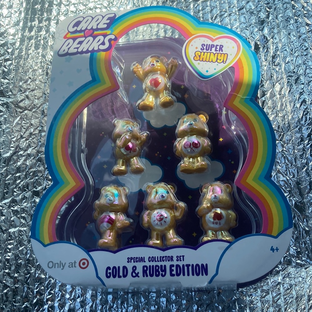 NWT special collector set gold and ruby Care Bears